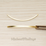 PD.1491-01 // Extra Thin Curved Half Round Bracelet Bar Connector, 2 Pc