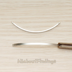 PD.1491-01 // Extra Thin Curved Half Round Bracelet Bar Connector, 2 Pc