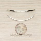 PD.1491-01 // Extra Thin Curved Half Round Bracelet Bar Connector, 2 Pc