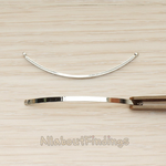 PD.1491-01 // Extra Thin Curved Half Round Bracelet Bar Connector, 2 Pc