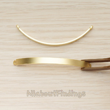 PD.1491-02 // Thin Curved Half Round Bracelet Bar Connector, 2 Pc