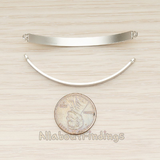 PD.1491-02 // Thin Curved Half Round Bracelet Bar Connector, 2 Pc