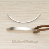 PD.1491-02 // Thin Curved Half Round Bracelet Bar Connector, 2 Pc