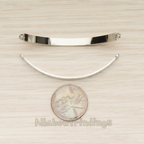 PD.1491-02 // Thin Curved Half Round Bracelet Bar Connector, 2 Pc