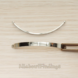 PD.1491-02 // Thin Curved Half Round Bracelet Bar Connector, 2 Pc