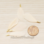 PD.1492-06 // Simple Small Artificiality Feather Pendant, 2 Pc