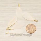 PD.1492-06 // Simple Small Artificiality Feather Pendant, 2 Pc