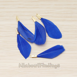 PD.1492-06 // Simple Small Artificiality Feather Pendant, 2 Pc