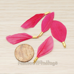 PD.1492-06 // Simple Small Artificiality Feather Pendant, 2 Pc