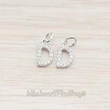 PD.150 // Cubic Zirconia Setting Initial With O-Ring Pendant, 1Pc