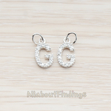 PD.150 // Cubic Zirconia Setting Initial With O-Ring Pendant, 1Pc