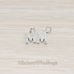 PD.150 // Cubic Zirconia Setting Initial With O-Ring Pendant, 1Pc