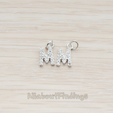 PD.150 // Cubic Zirconia Setting Initial With O-Ring Pendant, 1Pc