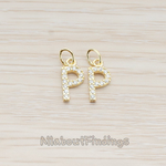 PD.150 // Cubic Zirconia Setting Initial With O-Ring Pendant, 1Pc