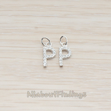 PD.150 // Cubic Zirconia Setting Initial With O-Ring Pendant, 1Pc