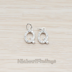 PD.150 // Cubic Zirconia Setting Initial With O-Ring Pendant, 1Pc