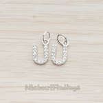 PD.150 // Cubic Zirconia Setting Initial With O-Ring Pendant, 1Pc