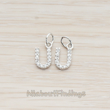 PD.150 // Cubic Zirconia Setting Initial With O-Ring Pendant, 1Pc