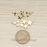 PD.1501 // Seven Star Connector Pendant, 2 Pc