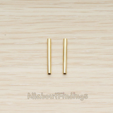 PD.1502-02 // Jewelry Epoxy Plated Short Tube Bead Spacer, 2 Pc