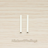 PD.1502-02 // Jewelry Epoxy Plated Short Tube Bead Spacer, 2 Pc