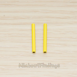 PD.1502-02 // Jewelry Epoxy Plated Short Tube Bead Spacer, 2 Pc