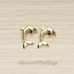 PD.1511 // Jumping Dolphin Charm Pendant, 2 Pc