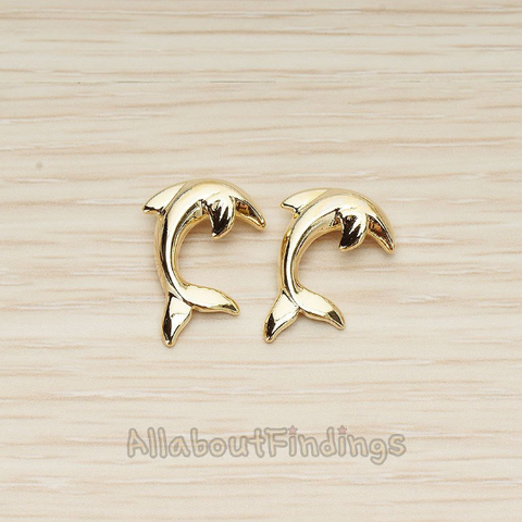 PD.1511 // Jumping Dolphin Charm Pendant, 2 Pc