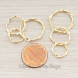 PD.152 // Triple Twisted Round Link Pendant, 2 Pc