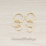 PD.152 // Triple Twisted Round Link Pendant, 2 Pc