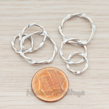 PD.152 // Triple Twisted Round Link Pendant, 2 Pc