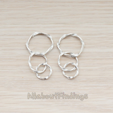 PD.152 // Triple Twisted Round Link Pendant, 2 Pc