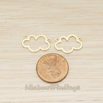 PD.1525 // Cloud Link Double Loop Charm Pendant, 2 Pc