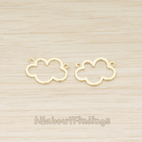 PD.1525 // Cloud Link Double Loop Charm Pendant, 2 Pc