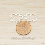 PD.1525 // Cloud Link Double Loop Charm Pendant, 2 Pc