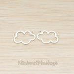 PD.1525 // Cloud Link Double Loop Charm Pendant, 2 Pc