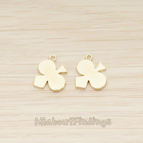 PD.1528 // Three Leaf Clover Pendant, 2 Pc