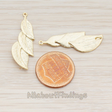 PD.153 // Triple Leaf Pendant, 2 Pc