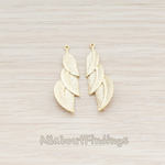 PD.153 // Triple Leaf Pendant, 2 Pc