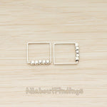 PD.1533 // Metal beaded Link Pendant, 2 Pc