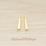 PD.1537-02 // Thick Mini Rectangle Bar Charm Pendant, 2 Pc