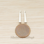 PD.1537-02 // Thick Mini Rectangle Bar Charm Pendant, 2 Pc