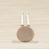 PD.1537-02 // Thick Mini Rectangle Bar Charm Pendant, 2 Pc