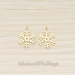 PD.1555-02 // Winter Christmas Snowflake Layout Silhouette Ver.2 Link Charm Pendant, 2 Pc