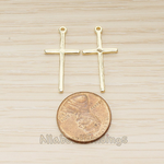 PD.1558-02 // Long Skinny Cross Charm Pendant, 2 Pc