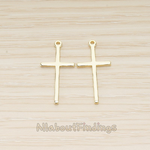 PD.1558-02 // Long Skinny Cross Charm Pendant, 2 Pc