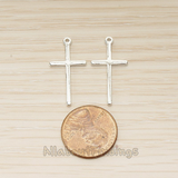 PD.1558-02 // Long Skinny Cross Charm Pendant, 2 Pc