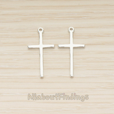 PD.1558-02 // Long Skinny Cross Charm Pendant, 2 Pc