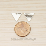 PD.1559-01 // Simple Triangle Flag Banner Tag Charm Pendant, 2 Pc