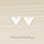 PD.1559-01 // Simple Triangle Flag Banner Tag Charm Pendant, 2 Pc